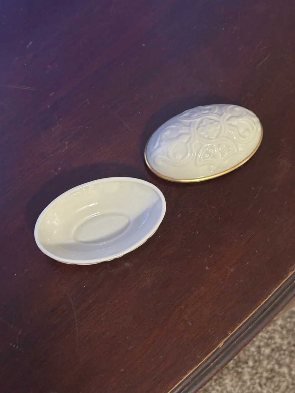 Vintage Lenox Lyric Ivory Porcelain Trinket Box